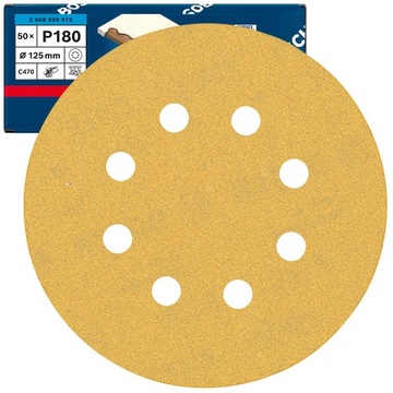 PAPIER ŚCIERNY Krążek na RZEP dysk BOSCH 125mmP180