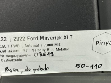 DVEŘE PRAVÝ PŘEDNÍ FORD MAVERICK 2022+ USA