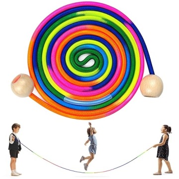 SKAKANKA DLA DZIECI 5 м скакалка для гри для кількох осіб кольорова довга SKAK