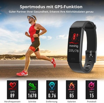 JAZIPO OPASKA sportowa tętno ciśnienie sport GPS