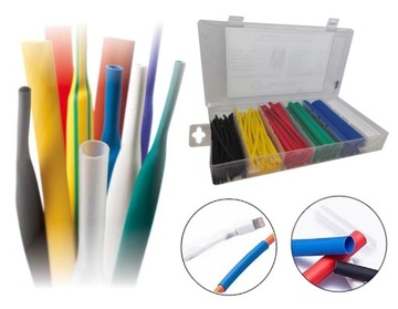 Zestaw koszulek termokurczliwych kolorowych Trytyt MIX 100 sztuk organizer
