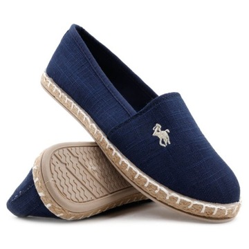 Эспадрильи ЖЕНСКИЕ, темно-синие, ЖЕНСКИЕ ТУФЛИ НА ПЛОСКОЙ ПЛОСКОСТИ
