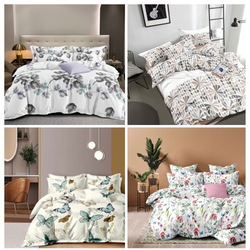 KOMPLET POŚCIEL BAWEŁNIANA 200X220 + 2 POSZEWKI DUŻO WZORÓW