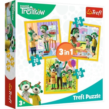 TREFL 34850 Пазл 3 в 1 Вместе весело