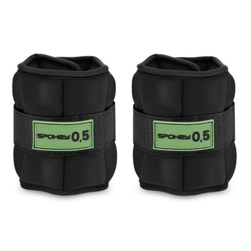 Obciążenia ciężarki na ręce nogi na rzep 2x 0,5kg neoprenowe