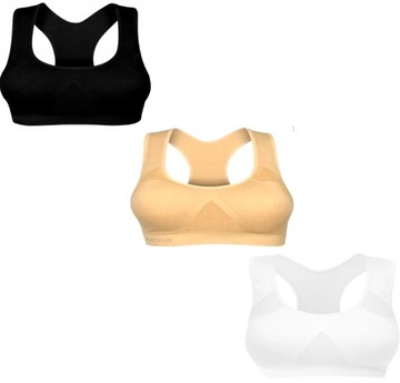 3 x TOP SPORTOWY biustonosz bokserka kolory XL/XXL