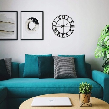 РОМАНСКИЕ МЕТАЛЛИЧЕСКИЕ НАСТЕННЫЕ ЧАСЫ РЕТРО ЛОФТ 50см