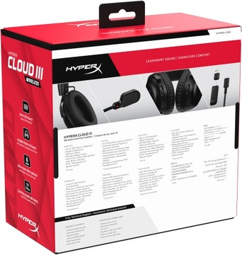 Беспроводная связь HyperX Cloud III, черный