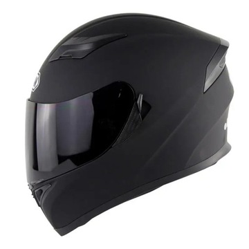 KASK SZCZĘKOWY MOTOCYKLOWY SKUTER QUAD CROSS CZARNY MAT L 59-60 CM ATEST CE