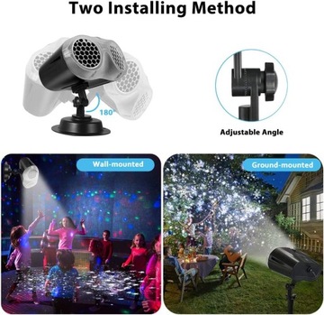 СВЕТОДИОДНЫЙ ПРОЕКТОР С МОТИВОМ СНЕЖИНКИ, ОСВЕЩАЮЩИЙ РОЖДЕСТВЕНСКИЙ ПРОЕКТОР