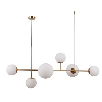 Stylowa lampa VAILANTE żyrandol nad stół do salonu szklane kule