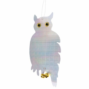 ОТПУСКАТЕЛЬ ДЛЯ ГОЛУБЕЙ, СМОТРЯЩИХ, ПТИЦ, СВЕТООТРАЖАЮЩАЯ СОВА, сидение, ГОЛОГРАММА, КОЛОКОЛЬЧИКИ