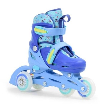 Rolki 3w1 wrotki łyżwy Shark regulowane blu 30-33