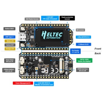 Heltec V4 WiFi ESP32-S3 OLED LoRa 868MHz 28dBm модуль для Meshtastic Meshcore