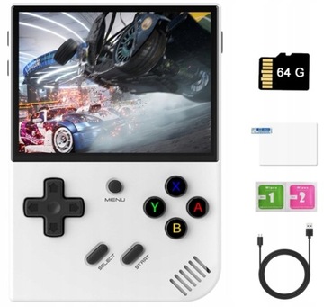 RG35XX PLUS Retro PS Gra Zręcznościowa Retro Przenośna konsola do gier PSP 64G biała