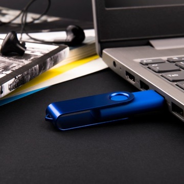 PENDRIVE 1 GB USB 2.0 FLASH DRIVE NOŚNIK PAMIĘĆ MemoRabbit niebieski 24H