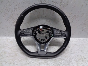 MICRA K14 kierownica skórzana bd ładna multifunkcy