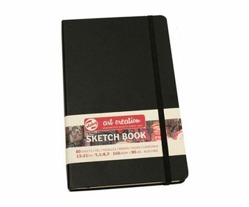 Szkicownik czarny 140g 80 13x21cm Talens