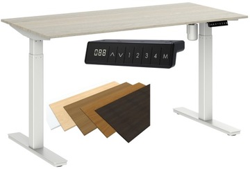 Biurko regulowane elektrycznie 160x80 BIAŁE 100kg