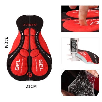 Spodenki Rowerowe Koszulka Komplet Męski Z WKŁADKĄ ŻELOWĄ X-Tiger SZELKI XL