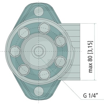 Гидравлический двигатель OMP-X объемом 125 куб.см, 11,2 кВт, 480 об/мин.