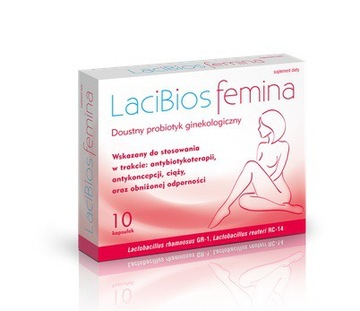 LACIBIOS FEMINA KAPS.ŻELATYN.TWARDA - 10 KAPS.