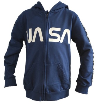 CHŁOPIĘCA BLUZA NASA ROZPINANA BLUZA Z KAPTUREM