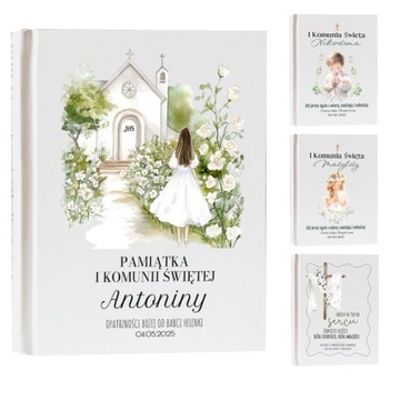 BIBLIA na Komunię pamiątka dla Chłopca i Dziewczynki nadruk na okładce