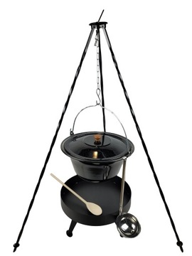Kociołek węgierski 20 L PALENISKO 40 chochla trójnóg 120 cm