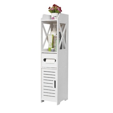 Szafka toaletowa Stojąca szafka łazienkowa Wygląd Stylowy Biały 75X20X20cm
