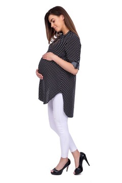 Платье для беременных асимметричное женское, в горошек R-46