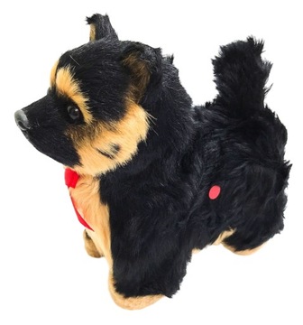 Интерактивная собака на батарейках, гуляет, лает, черный волкодав