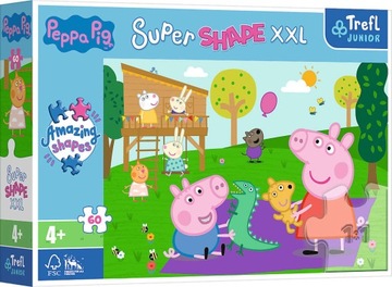 PUZZLE 60 EL SUPER SHAPE XXL ŚWINKA PEPPA TREFL