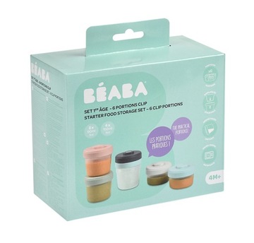 Beaba Набор баночек-клипс 6 шт. (2х90мл + 4х150).