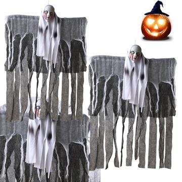 HALLOWEEN WISZĄCE OZDOBY DUCHÓW DUŻY DEKORACJA ŚCIENNA NA HALLOWEEN 2 SZT