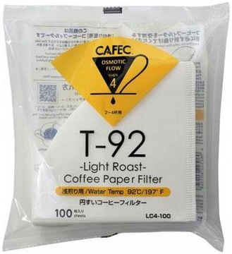 Filtry papierowe do kawy CAFEC LIGHT TH-1 T-92 cup4 100 sztuk