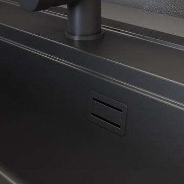 ZLEW GRANITOWY CZARNY BATERIA KUCHENNA ZAŚLEPKA NOWOCZESNY ZESTAW RENDO