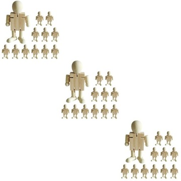 Белый эмбрион-робот, игрушка-робот из дерева