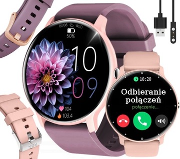 Zegarek damski SMARTWATCH Rubicon ROZMOWY SMS PULS +PASEK