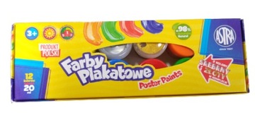 Farby plakatowe Astra 12 szt. x 20 ml