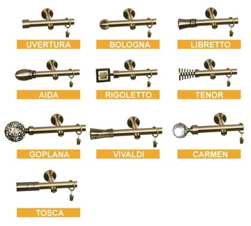 ОДИНАРНЫЙ МЕТАЛЛИЧЕСКИЙ КАРДИН 19 мм 220 см УЗОРЫ