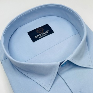 Elegancka wizytowa klasyczna błękitna koszula męska PREMIUM Regular-fit