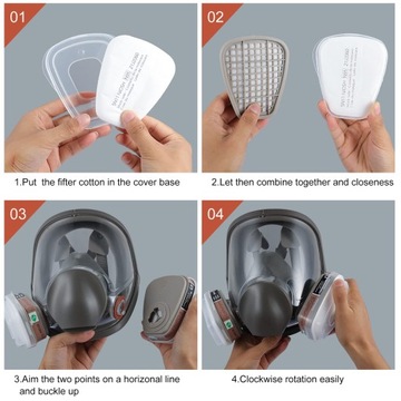 ПРОТИВОГАЗ 6800 FULL PAINT GAS анфас 17 В 1