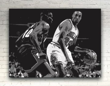 СКОТТИ ПИППЕН - ИЗОБРАЖЕНИЕ 120x80 Плакат Chicago Bulls
