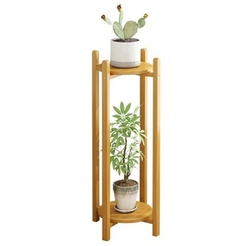 Kwietnik Bambusowy Stojak Drewniany Na Kwiaty Rośliny Naturalny 86 cm