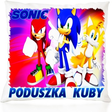 PODUSZKA SONIC + IMIĘ SUPER PREZENT DLA DZIECKA