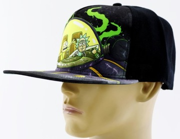 Czapka z prostym daszkiem męska Rick and Morty SNAPBACK 55-60cm czarna HAFT