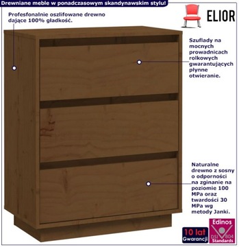 КОМОД С 3 ЯЩИКАМИ ДЕРЕВЯННЫЙ СКАНДИНАВСКИЙ СПАЛЬНЯ ГОСТИНАЯ ЦВЕТА ЗАЛА