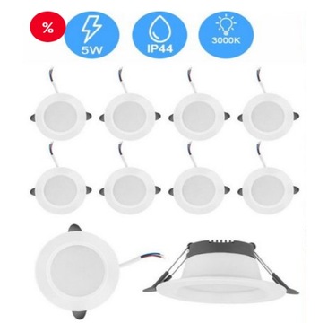 2x OCZKO SUFITOWE LED 230V\ 5w OKRĄGŁE