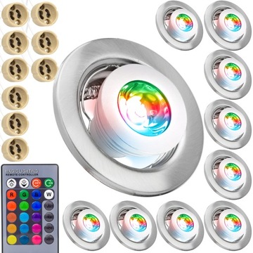 9x OCZKO HALOGENOWE ŻARÓWKA LED RGB PILOT